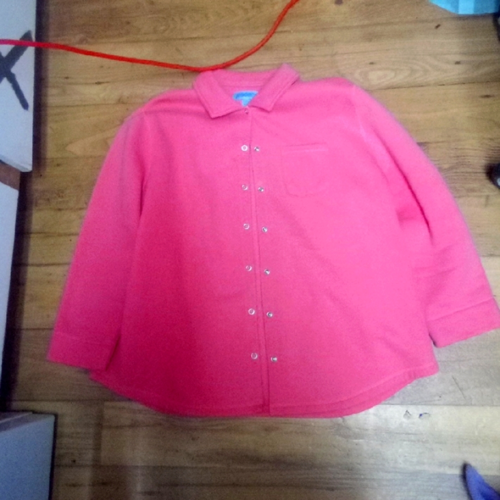 Bright Pink Button-Up Shirt